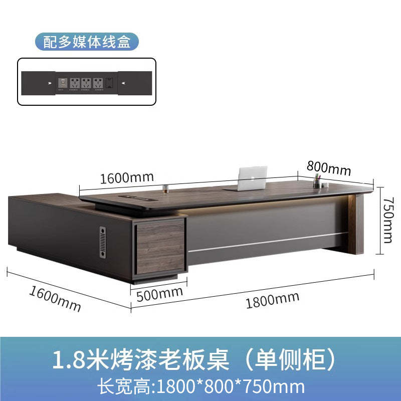Saint li office desk - luxurious executive office desk and chair set - minimalist modern ceo desk - cross-border e-commerce