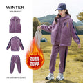 casualsuitfleece-linedthickened three-piece set autumn winternew arrival sports thickenedsweatshirtfashionfleece-linedk-style