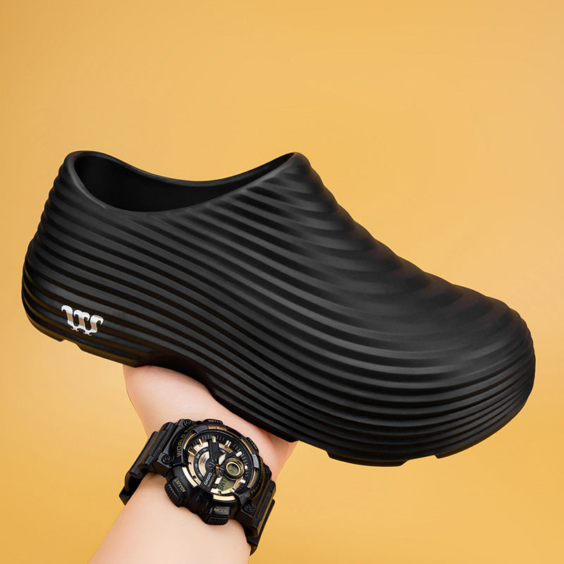 Chef shoes men's autumn kitchen work whirlwind Bobo men's shoes rainy day outdoor one pedal labor insurance work shoes