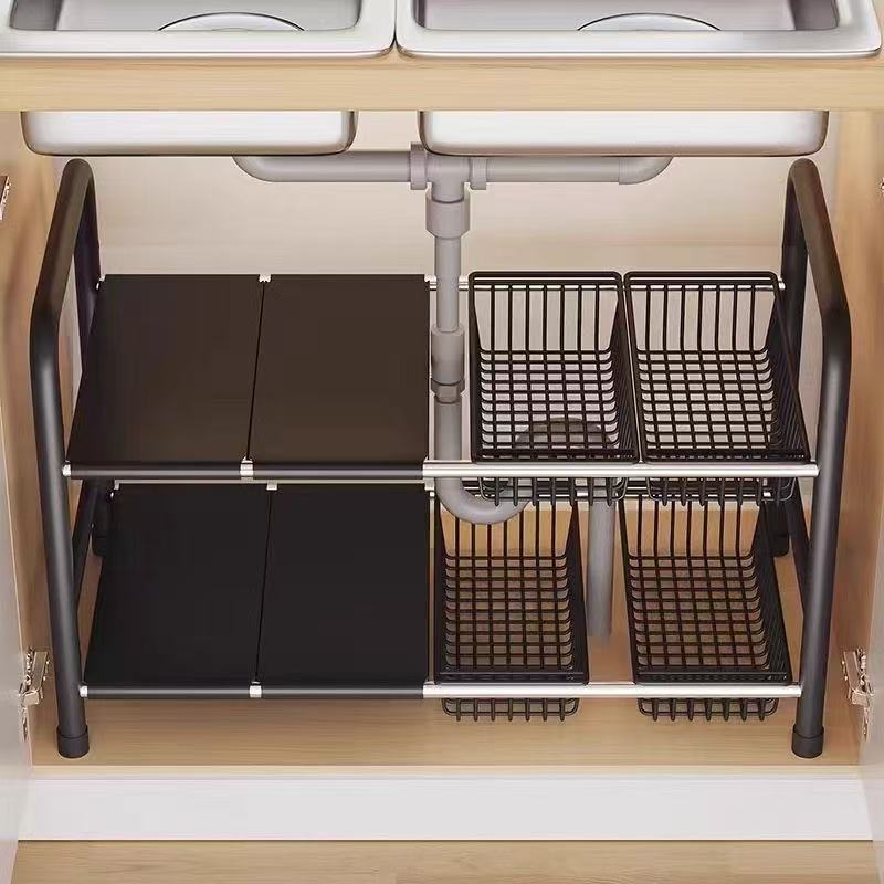 Cabinet storage rack, bathroom cabinet, under the sink, layered kitchen and bathroom for home storage rack