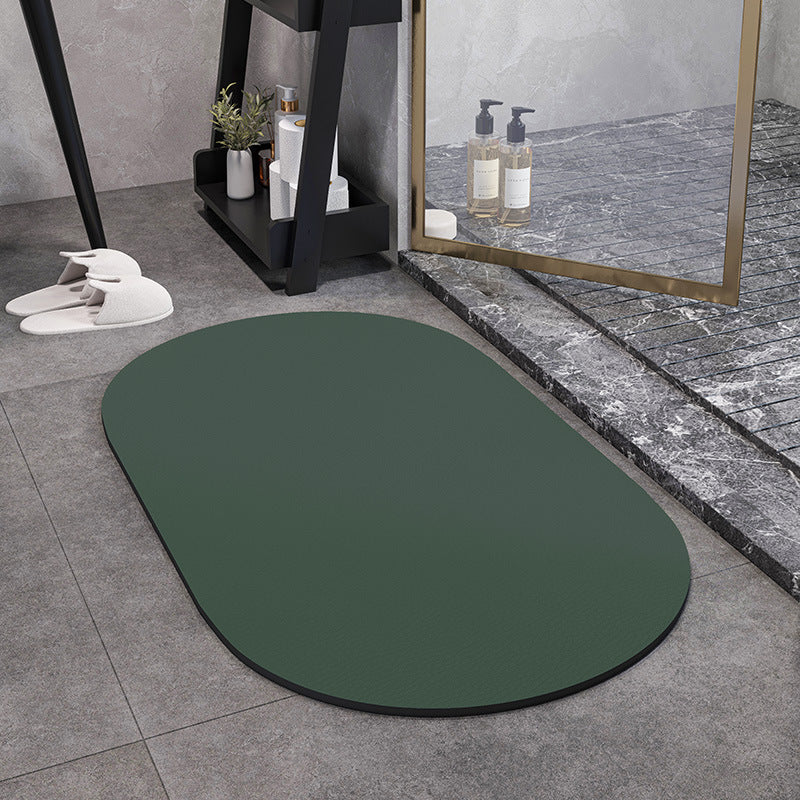 Solid color diatom mud floor mat bathroom quick-drying absorbent mat household upholstered mat bathroom square simple non-slip foot mat
