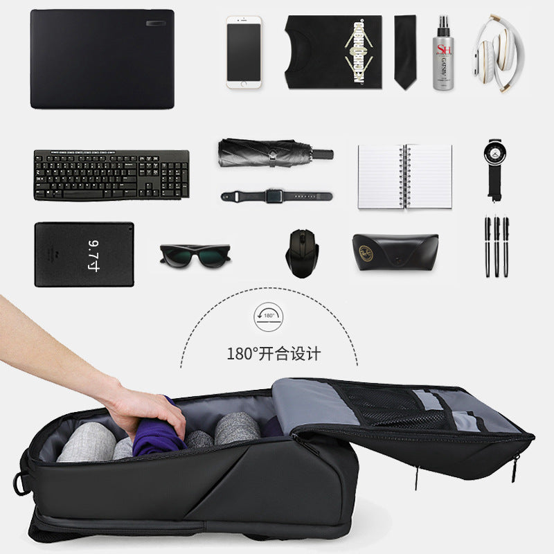 Cross-border men's backpack custom LOGO European and American fashion backpack casual Korean version schoolbag waterproof business computer bag