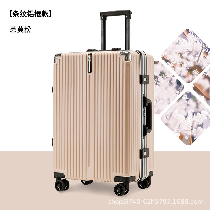 Manufacturer aluminum frame suitcase 24-inch password case 20-inch student fashion boarding case 26-inch universal wheel suitcase