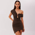 European and american women's clothing  spring/summer new fashion casual sleeveless cutout bodycon mini dress - wholesale for export