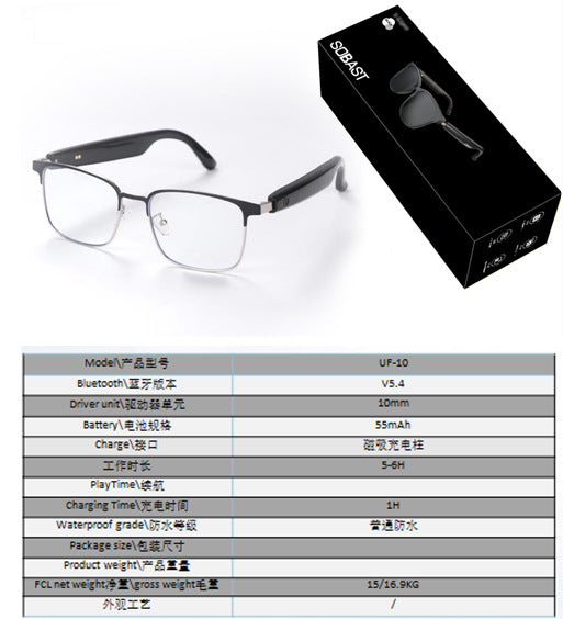 Wireless ai translation glasses: multifunctional, cutting-edge tech for calls, music, and smart features. real-time simultaneous interpretation in 144 languages
