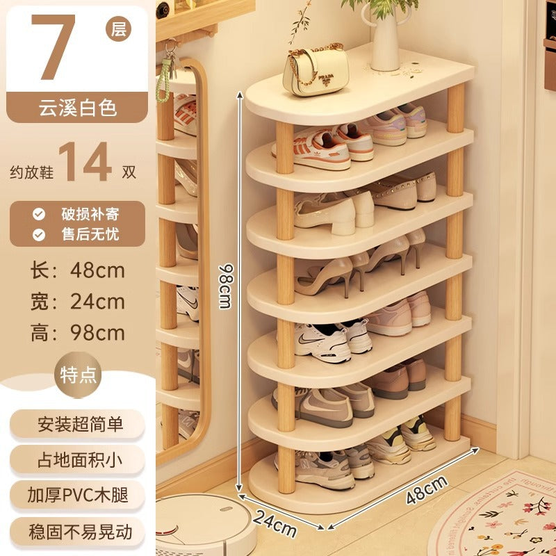 Shoe rack home door multi-layer strong and good-looking small narrow rack rental simple indoor shoe storage rack storage shoe cabinet