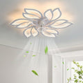 Ceiling lamp with fan new arrivalcasual restaurant lamp modern smart electric fan branch special-shaped fan lamp