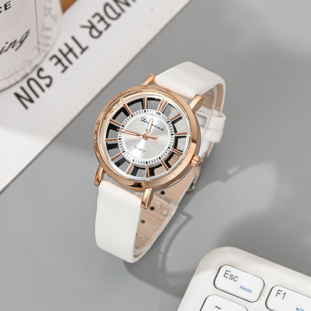 New arrivalexportcreativecut out8312 gear belt watch men's fashion quartz women's watch casual men's watch watch