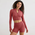 quick-drying nude yoga shorts, butt-lifting fitness three-quarter pants, tight high waist running sports shorts for women outwear