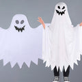 New halloween ghost face kids costume - cape character cosplay elf white ghost outfit