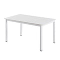 Modern minimalist sintered stone dining table, rectangular dining table for home use, small apartment minimalist dining table with fan-shaped legs