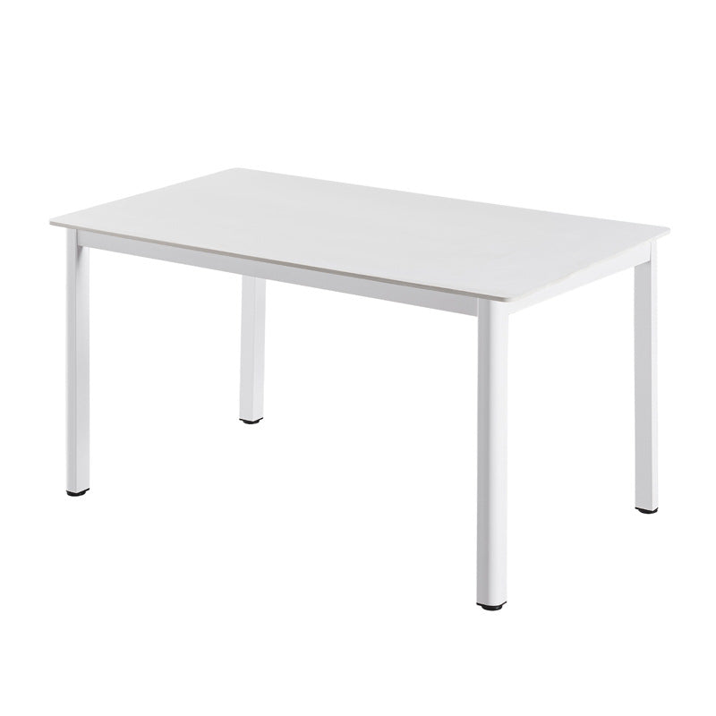 Modern minimalist sintered stone dining table - rectangular home dining table - direct from factory - small space minimalist fan-shaped leg table
