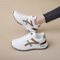plus size women's shoes spring & fallnew arrival leather sneakers women's korean style flatscasual soft bottom running dad shoes
