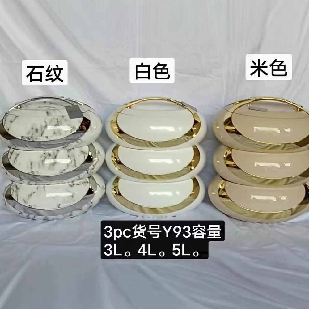 Food warmer container 3pcsexport high-end new arrival egg-shaped thermal insulation box 3l-4l-5l