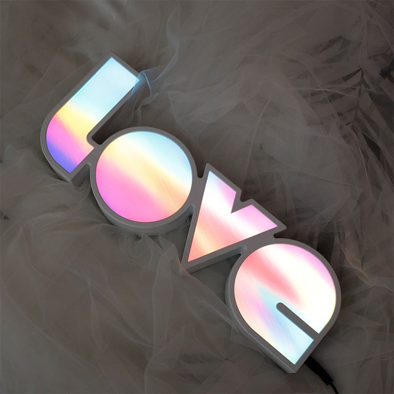 New LED creative love letter light, Valentine's Day marriage proposal confession arrangement light box, Symphony series ornament light