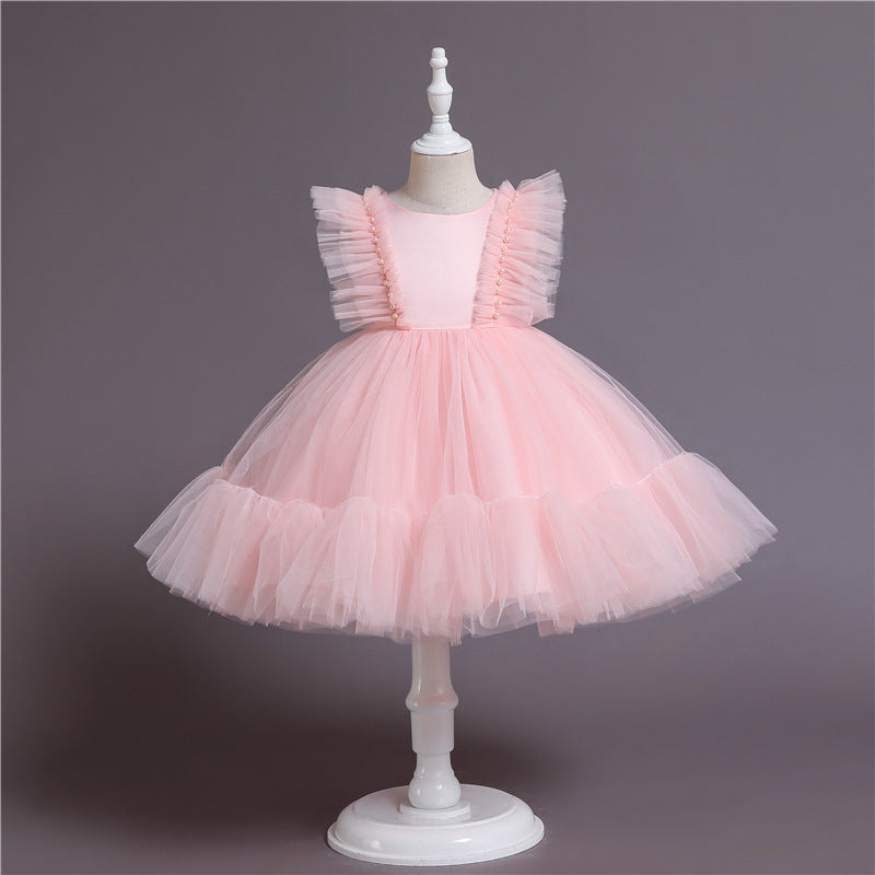 Amazon girls' princess dress kids' evening gown children's dress flower girl outfit tutu dress children's day dress
