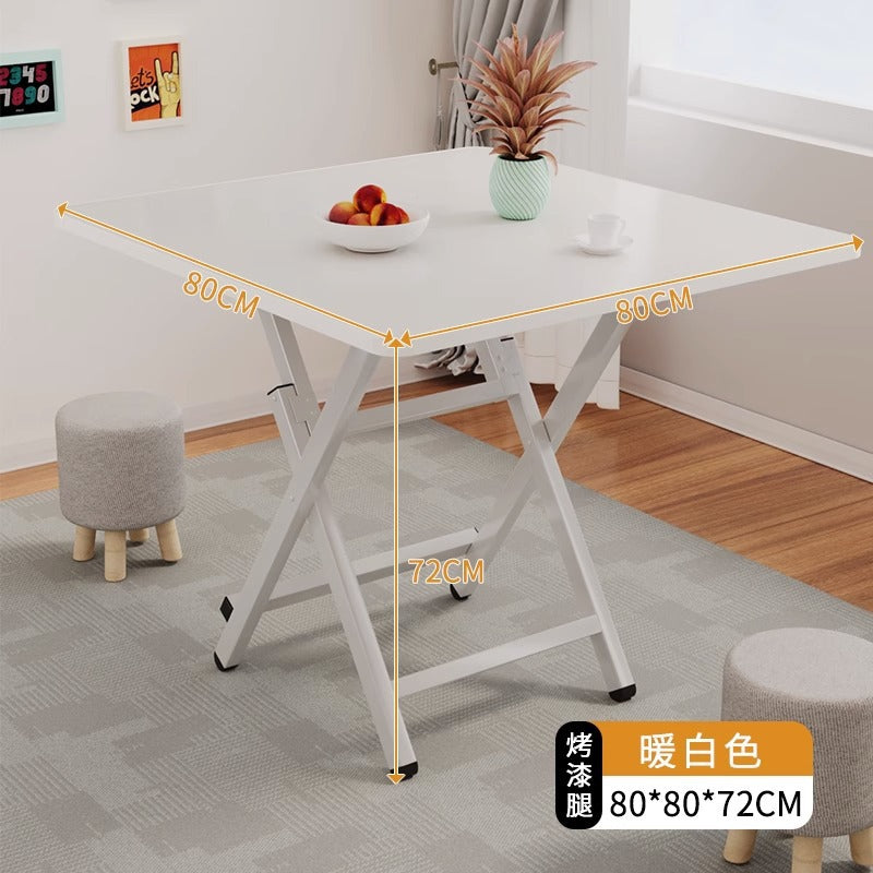 Foldable table dining table for home small table outdoor portable stall small apartment rental house simple dining square table