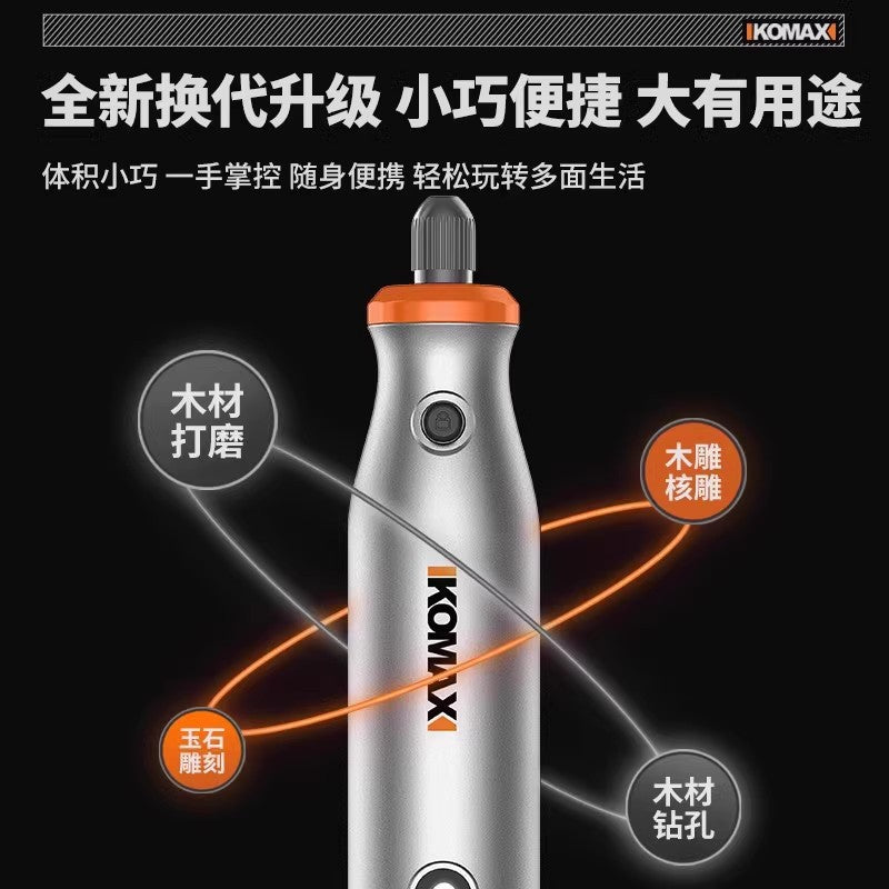 Electric grinder - compact handheld polishing & sanding tool - multi-function lithium battery powered cutting & engraving tool for jade, wood carving, and more