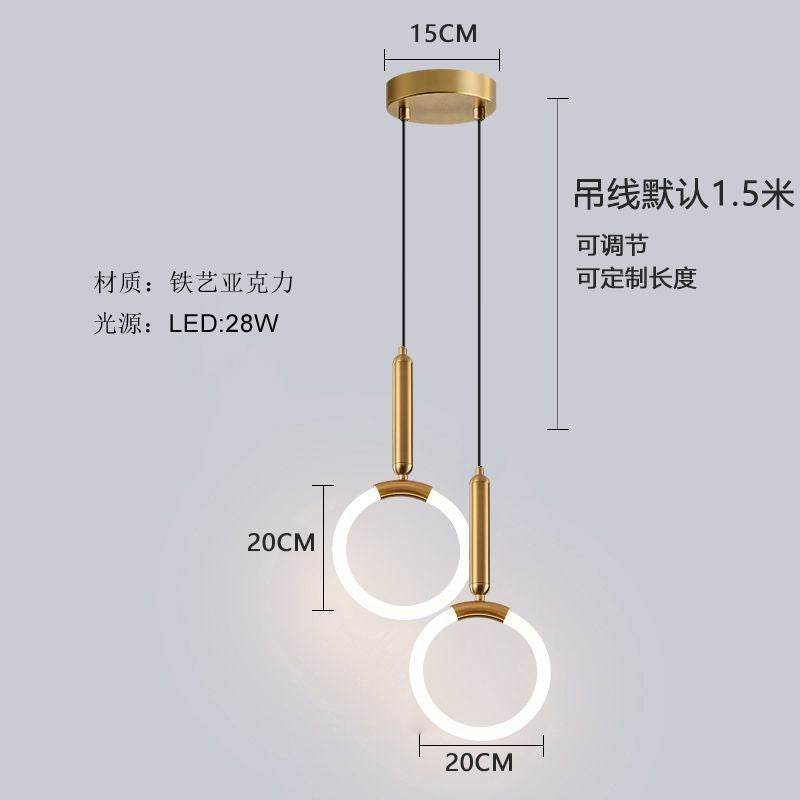 Minimalist bedside chandelier light luxury long line modern simple living room light Internet celebrity wall light bar bedroom lighting restaurant