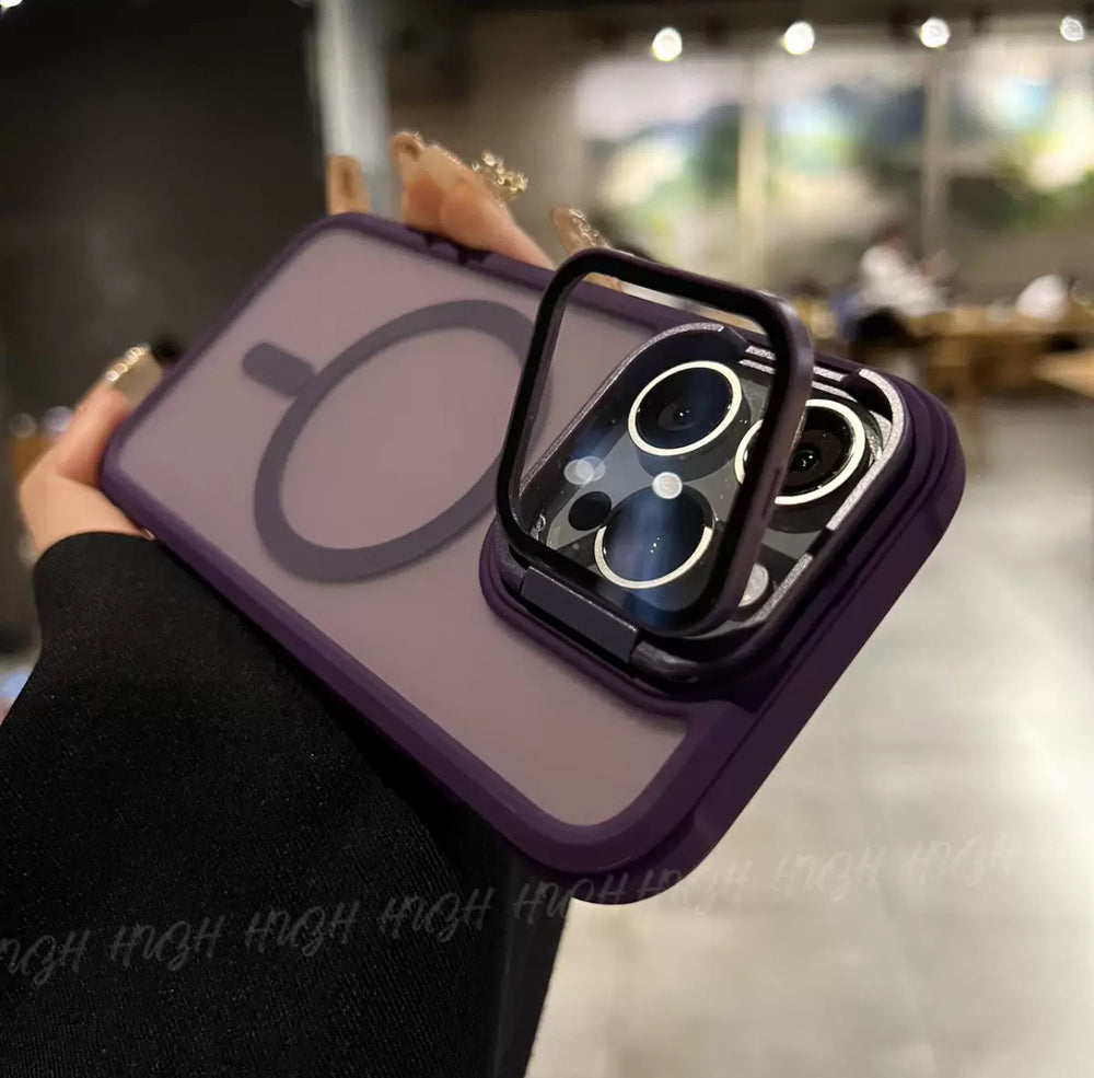 Lens holder and goggles suitable for apple 16promax skin-feeling frosted magnetic phone case iphone15 protective cover