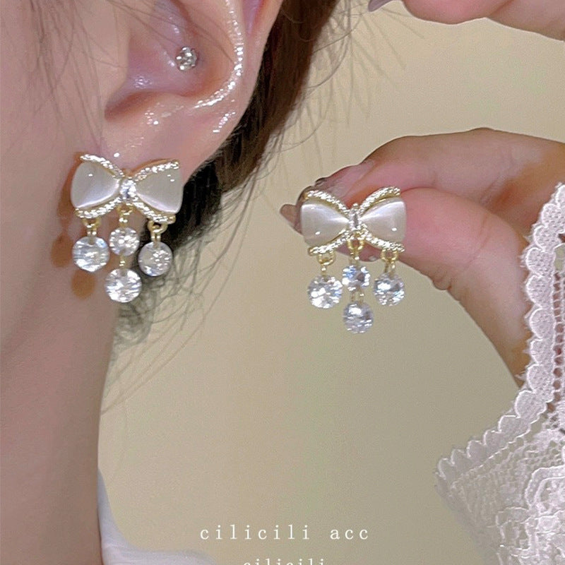 Ins pearl earrings for women niche styleaccessible luxuryeasiest for match earrings pendant classyretroelegant earrings 925 silver needle wholesale