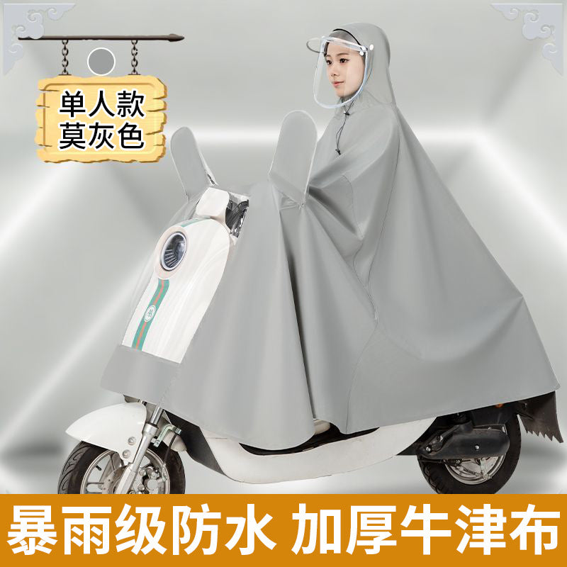 Raincoat, poncho, electric vehicle, motorcycle, full body, anti-heavy rain, all-in-one thickened single and double takeaway rider, special for rainproof