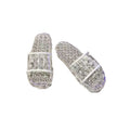 2024 premium clear crystal slippers for women - sweet summer style, perfect for home, bathroom, soft sole, fashionable one-strap crystal sandals