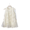 Girls' dress  new princess dress little girl 3d rose flower skirt birthday baby girl dress summer