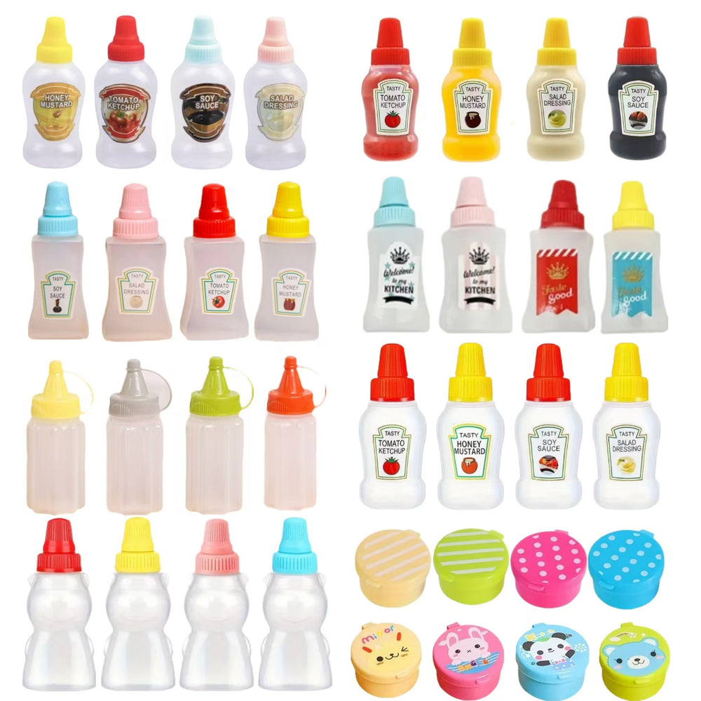 Mini sauce bottle plastic squeeze sauce bottle japanese style squeeze condiment bottle food grade portable soy sauce bottle cross-border