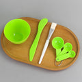 Wholesale spa & beauty tool set: 6-piece mask bowl kit with makeup brushes, mixing spatula, and plastic bowl for mask preparation