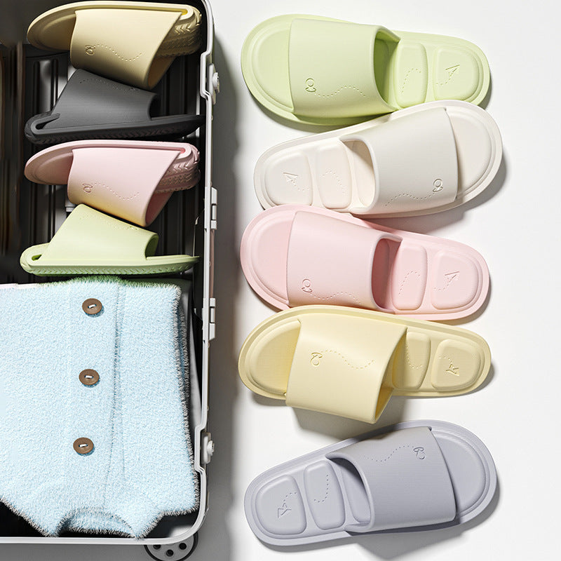 Foldable travel slippers for men and women, portable for business trips, hotels, couples, indoor non-slip disposable couple slippers