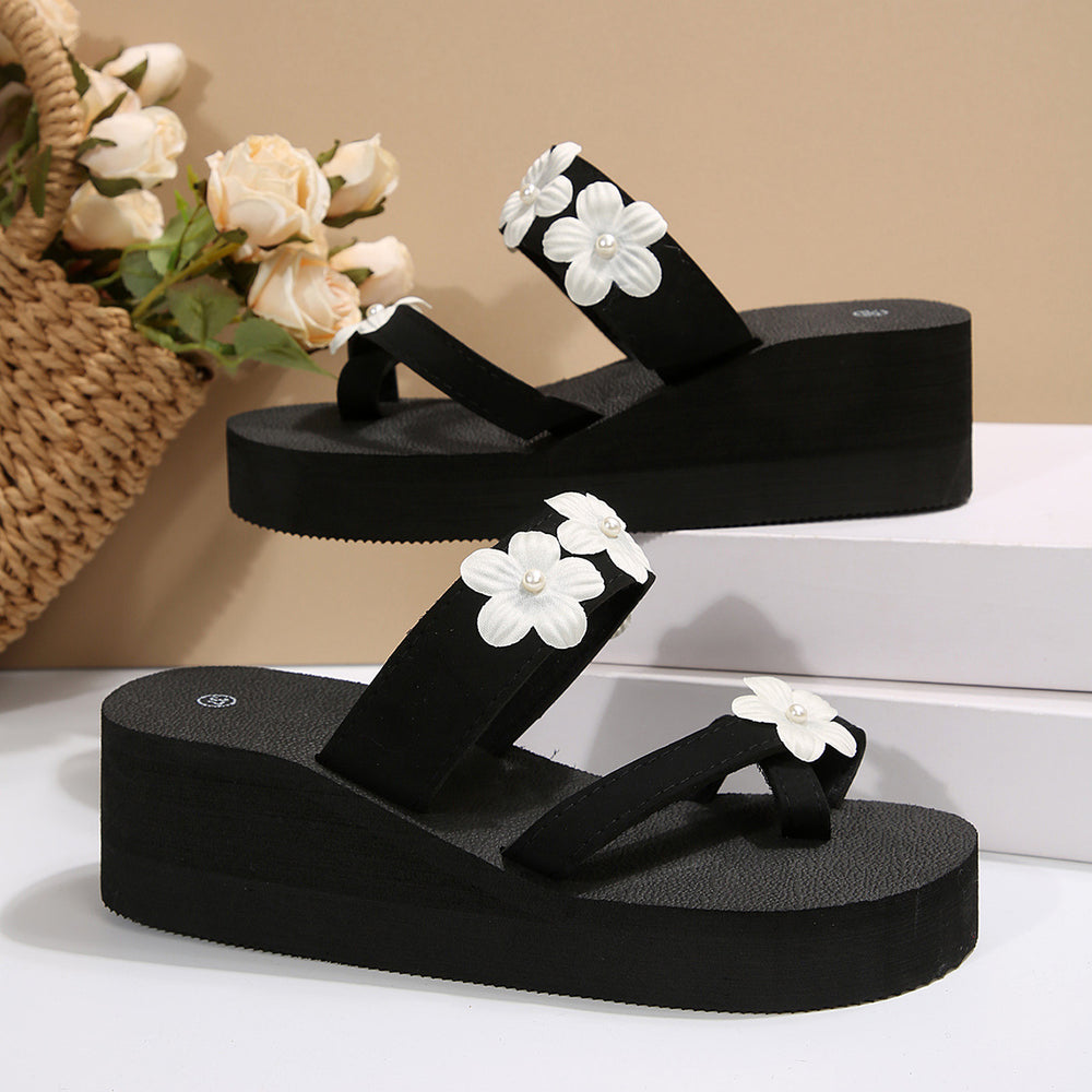 Camellia fashion new thick sole plus size flip flops 2025 summer new korean niche style sandals and slippers for women