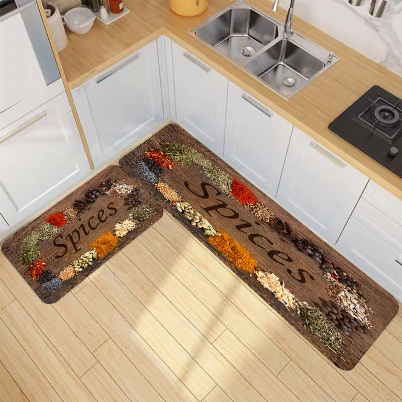 ins kitchen floor mat long strip absorbent bathroom foot mat simple household kitchen carpet  hot style
