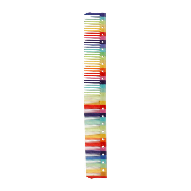 Ingrid Rainbow Cutting Comb Hair Salon Special Zone Positioning Anti-static Rainbow Comb Hairdressing Tip Tail Highlighting Comb