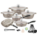 aluminum pot 23-piece set for home kitchen non-stick pot cooking pot suit die-cast soup pot wholesale