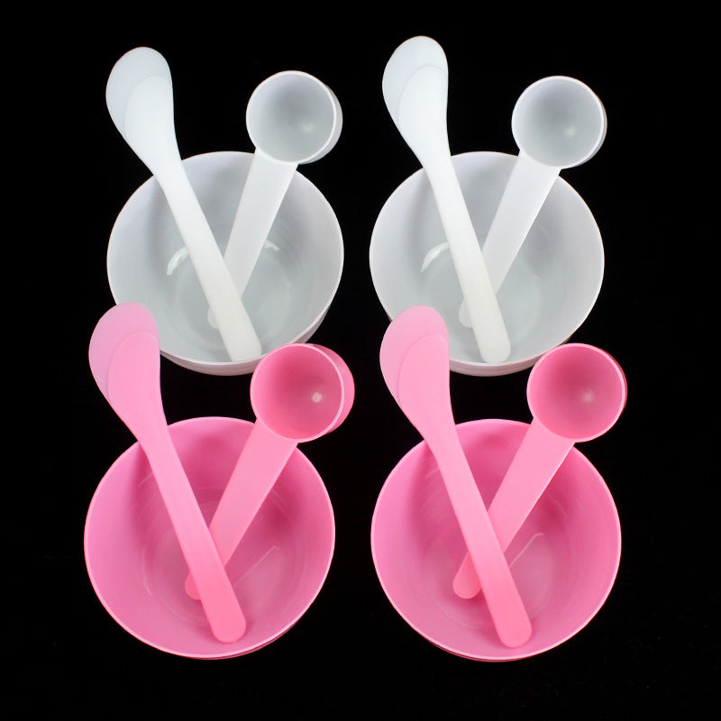 Beauty mask bowl individually packaged mask mixing tool three-piece set plastic bowl + stirring stick + 20ml measuring spoon