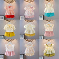 Girls' summer outfit set -  new fashionable two-piece short-sleeve set for baby girls