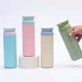 304 japanese style thermos cup casual frosted stainless steel student water cup 17oz tea and water separation cold cup