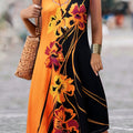 wholesale women's short-sleeved dresses, fashionable women's dresses for spring, summer, and autumn, new cross-border printed designs