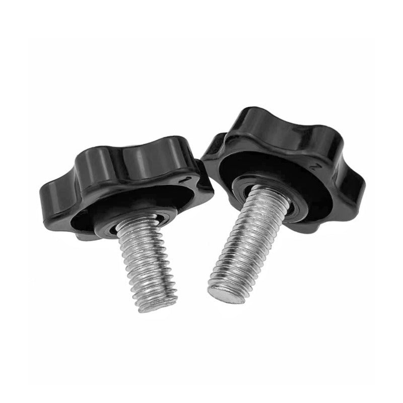 304 stainless steel plum blossom glue head hand screw plastic head hexagonal handle screw large glue head hand screw