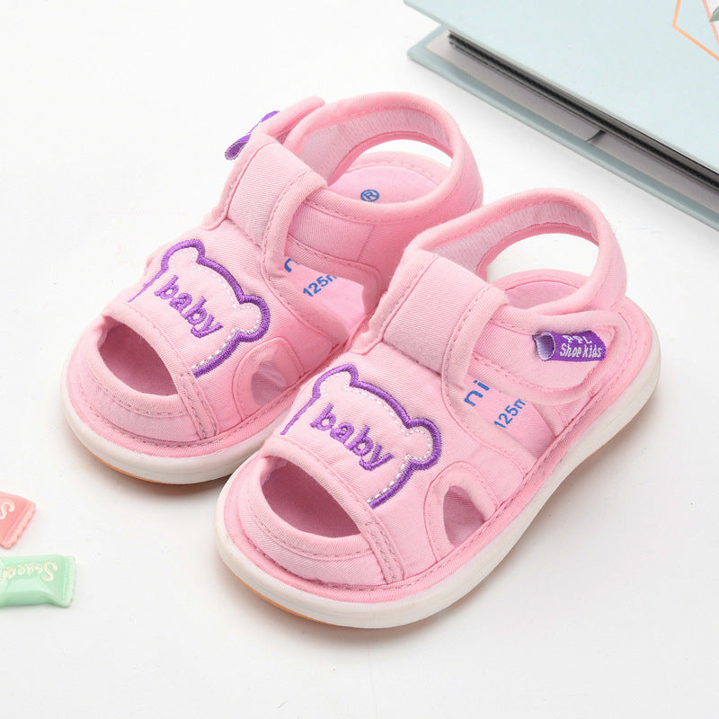 Baby cloth sandals, toddler shoes, summer 0-1-2-3 years old baby soft bottom shoes, baby boy shoes