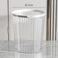 Transparent trash can - large capacity, with pressure ring, for home, living room, modern kitchen, bathroom, bedroom, and office