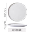 10inch meteor shower flat bottom round baking pan-white