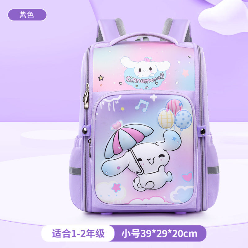 2025 cartoon elementary school backpack - grades 1-6, large capacity, weight-reducing, spine-protecting space backpack for boys and girls