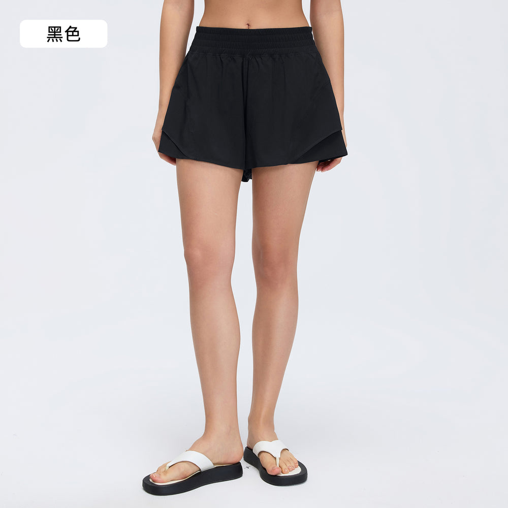 Summer quick-dry high-waisted workout shorts for women - lined, anti-exposure, lightweight, breathable yoga & fitness shorts d26011