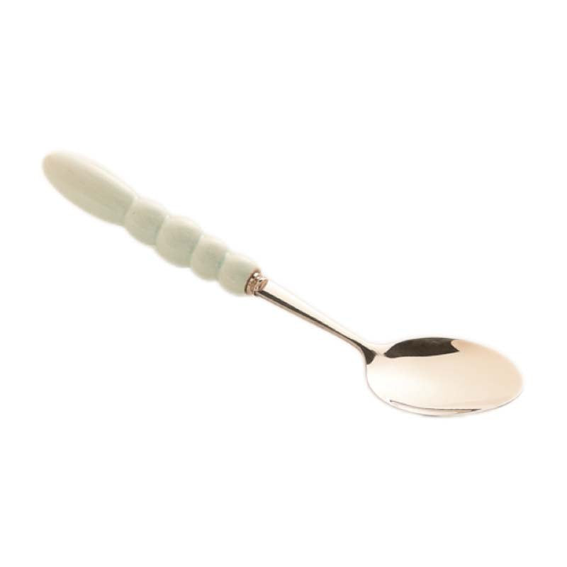 Creamy style 304 stainless steel cutlery set - includes knife, fork, and spoon with ceramic handles. high-style design, perfect for soups. suitable for kids and adults
