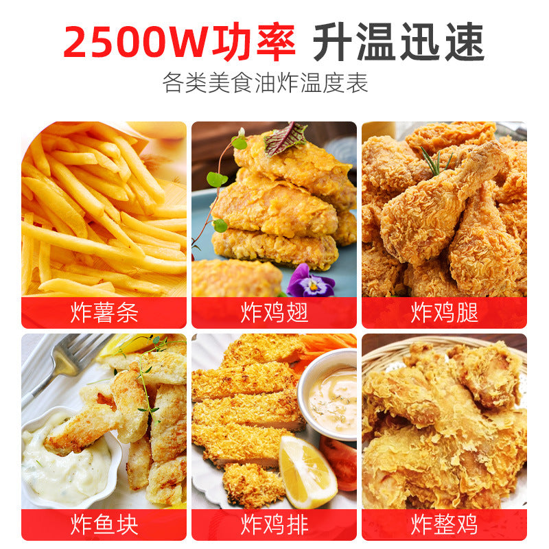 Commercial desktop electric fryer single-cylinder fryer chicken steak french fries double-cylinder electric fryer fried skewers stall equipment frying machine