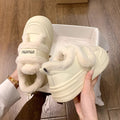 Best sellingthick solevelcro cotton shoes winter 2026new arrivalfleece-linedthickened fur shoes heattechplatform shoes for women