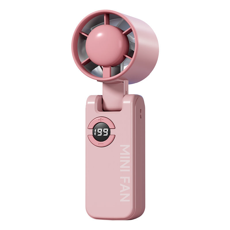 2026 new mini foldable handheld fan, usb outdoor portable neck hanging turbine silent mini fan