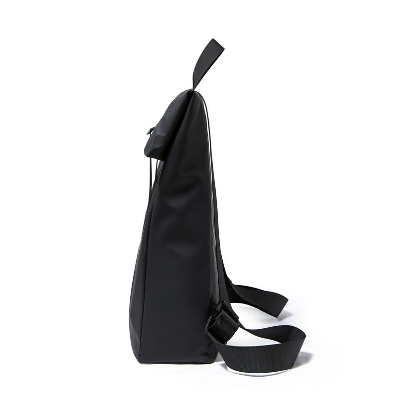 New Korean version fashion backpack, neutral large-capacity student schoolbag, men's and women's solid color anti-splashing outdoor backpack